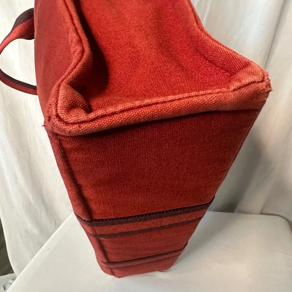 HERMES Red Canvas Tote 💼